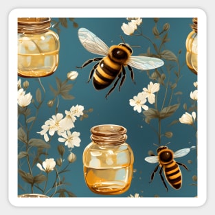 Honeycomb and Bee Pattern 23 Sticker